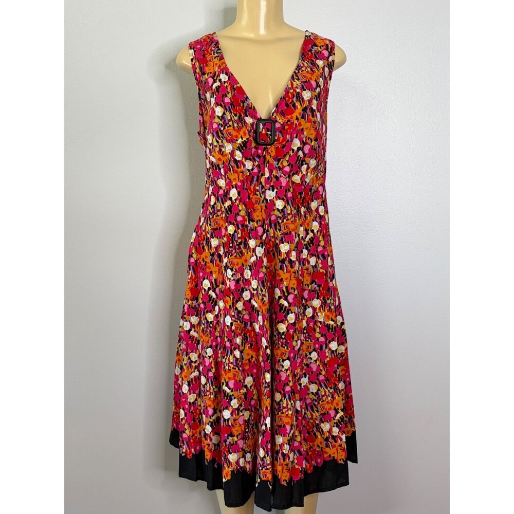 Notations Woman Cotton Blend Floral Dress Size 1X